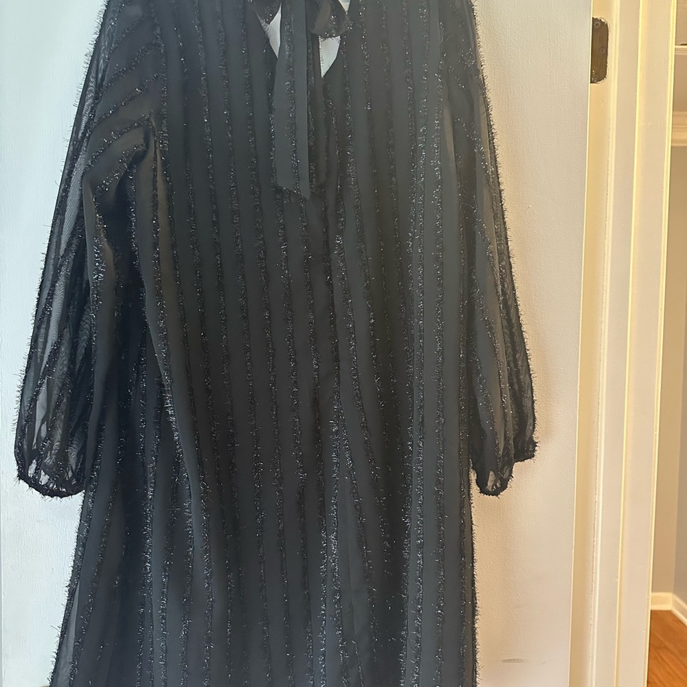 INC International Concepts Black Long Sleeve Dress